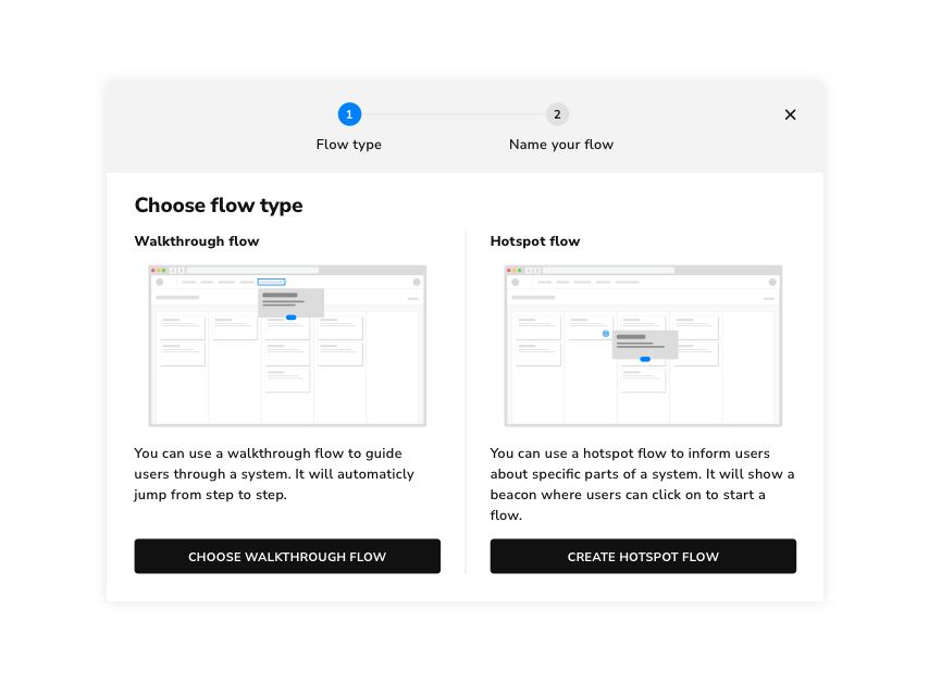 Choosing a flow type when creating a flow
